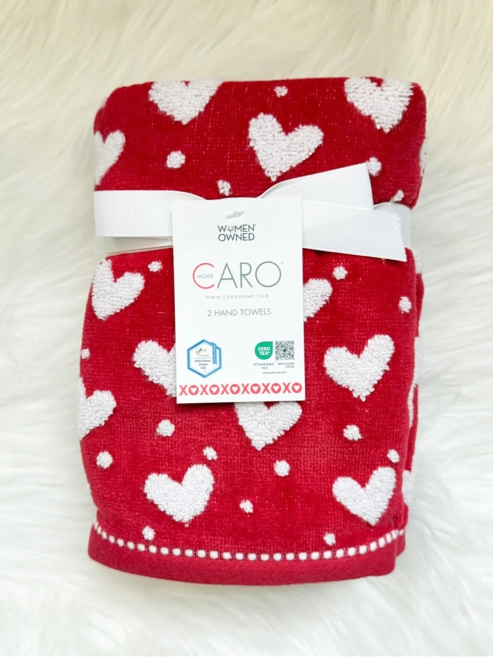Caro Home Lighthearted Hand Towels 2 Pack